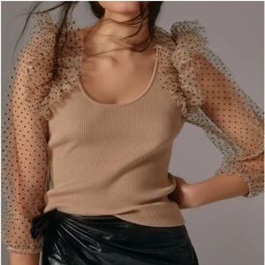 DOLAN by Anthropologie Polkadot Longsleeve Medium